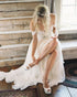 Elegant Off The Shoulder Beading Sash Long Chiffon Wedding Dresses Beach